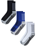 RATIVE ถุงเท้ากันลื่น ข้อสั้น พื้นนุ่ม Cushioned พร้อมพื้นซิลิโคนกันลื่นออกแบบพิเศษ ถุงเท้ากีฬา ถุงเท้าวิ่ง ออกกำลังกาย สำหรับผู้ชายและผู้หญิง (3 คู่ / คละสี)